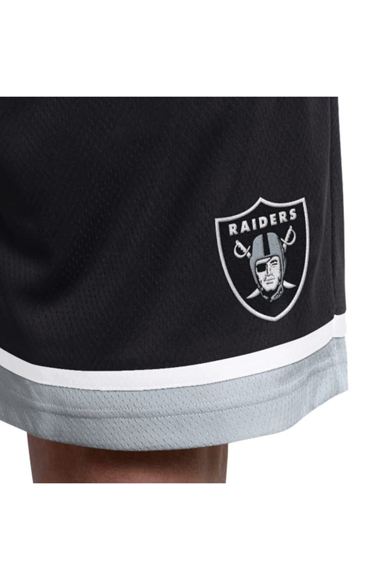 Men's Starter  Black Las Vegas Raiders Power Play Mesh Shorts, Alternate, color, Black