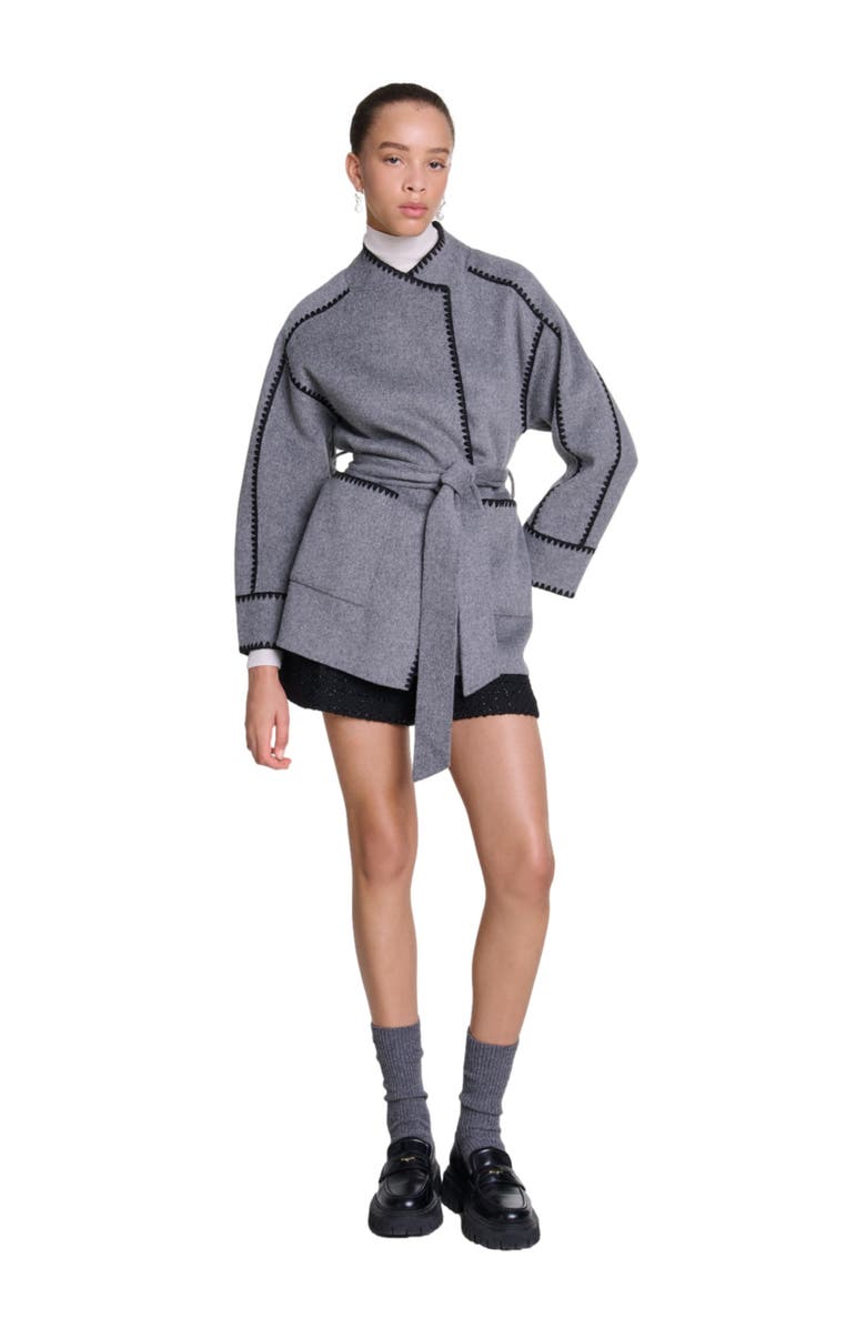 maje Double-faced coat, Main, color, 