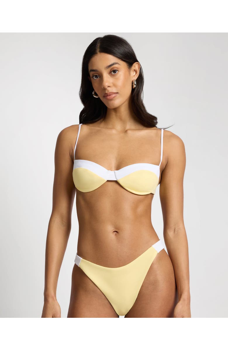 Onia Brigitte Bikini Top, Main, color, Limoncello/White
