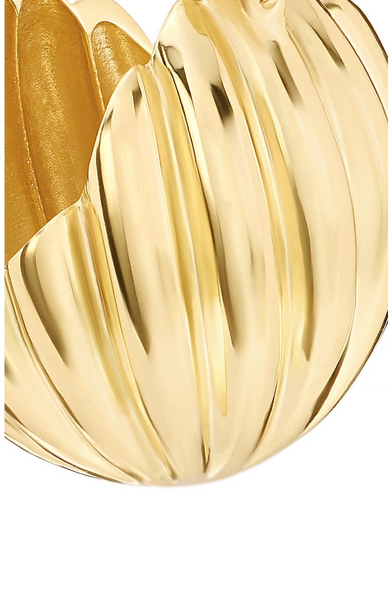 Chunky Huggie Hoop Earrings, Alternate, color, GOLD