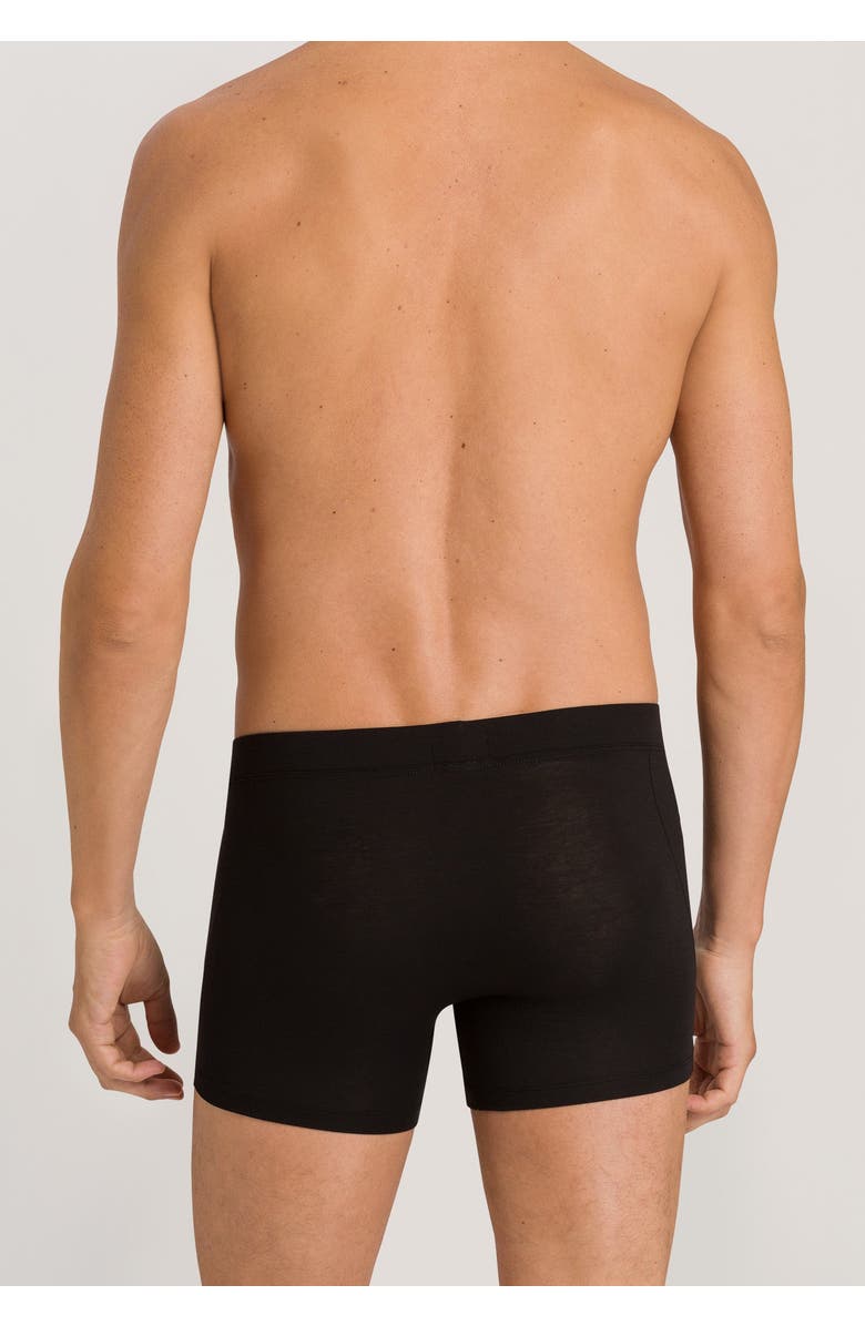Hanro Natural Function TENCEL<sup>™</sup> and Cotton Boxer Brief, Alternate, color, Deep Black