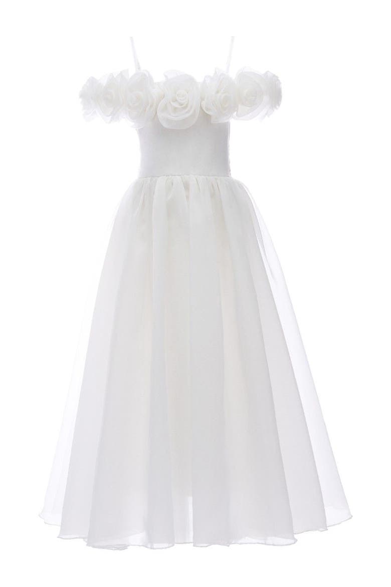 Chloe Tulle Dress, Main, color, White