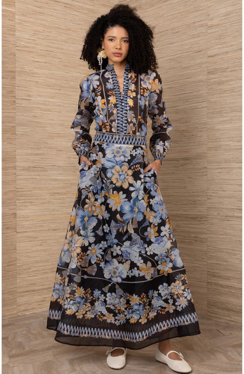 Hale Bob Quitterie Linen Organza Skirt In Multi