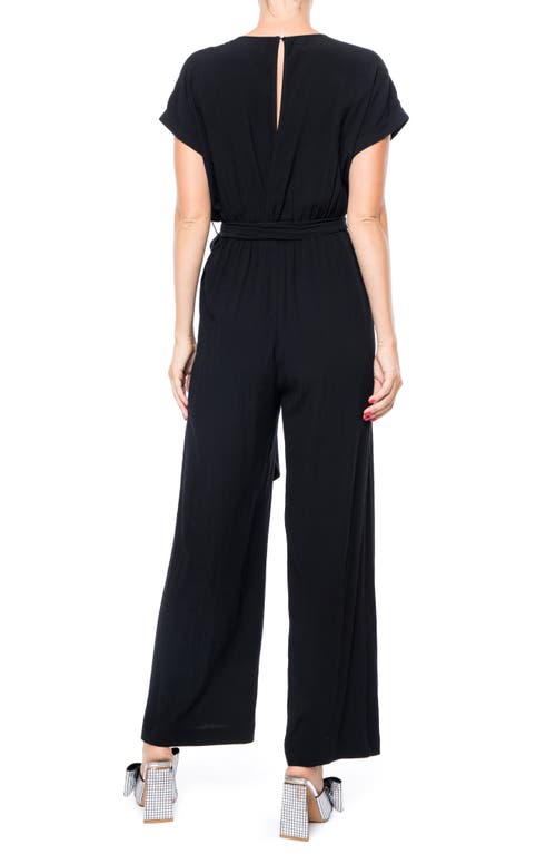 Meghan La Wonderland Wide Leg Jumpsuit In Black