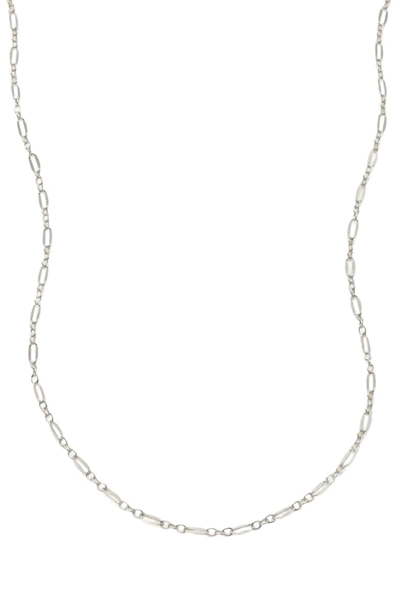 MADE BY MARY Lace Choker Necklace, Main, color, Silver