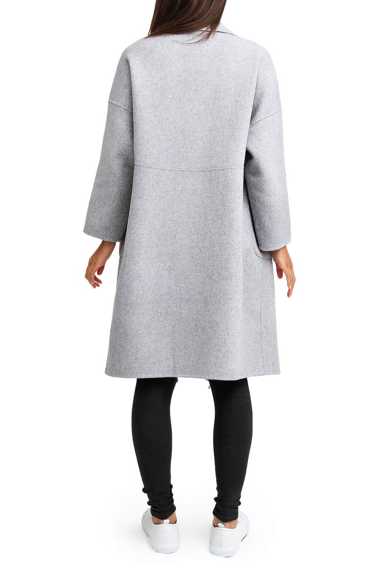 Publisher Double-Breasted Wool Blend Coat, Alternate, color, GREY MARLE