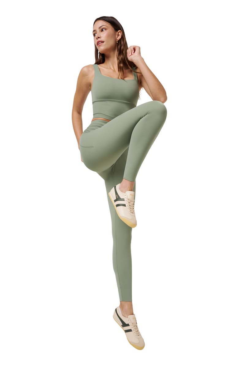 TravisMathew Moveknit Drawstring Waist Leggings, Alternate, color, Sea Spray