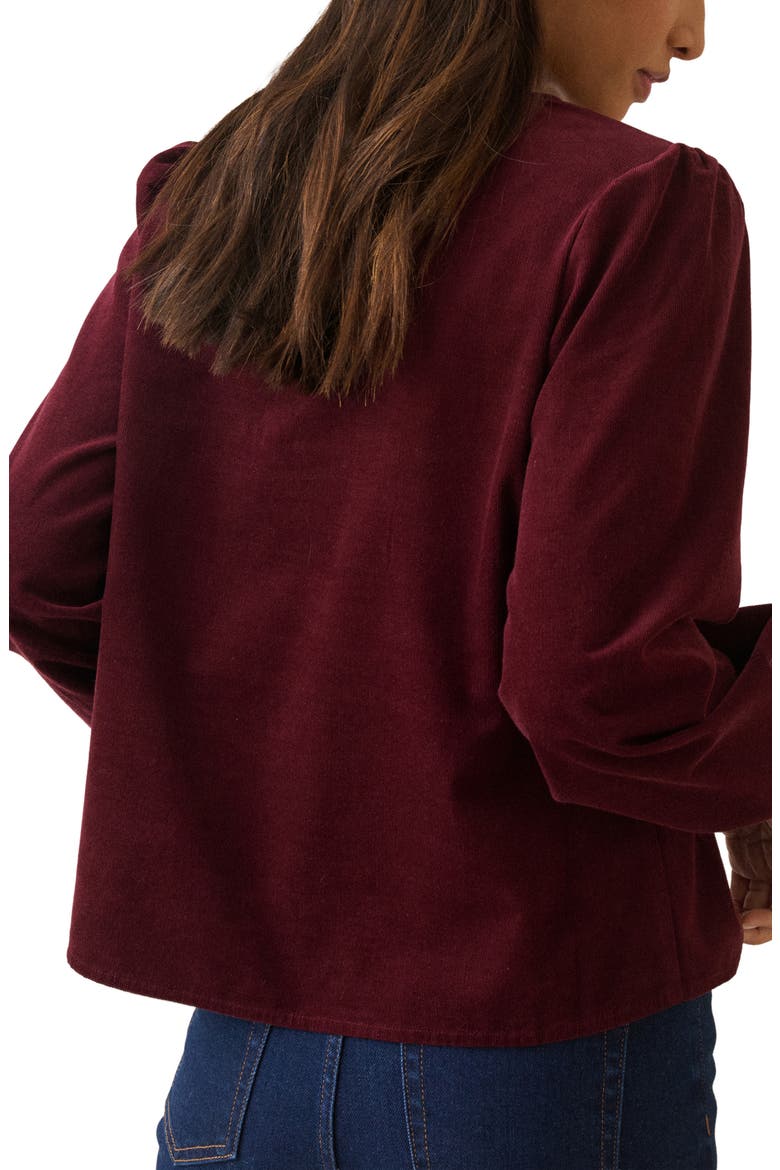 Isla Embroidered Cord Top, Alternate, color, RED