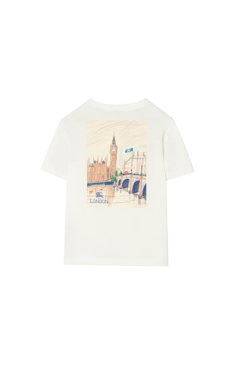 Burberry London Bear Cotton T-shirt, Alternate, color, Chalk White