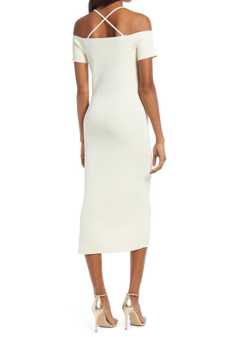 wayf ribbed dress WAYF Women's Sweater Dress Ribbed Tie Back Slit Midi Beige XS at Amazon  Women's Clothing store