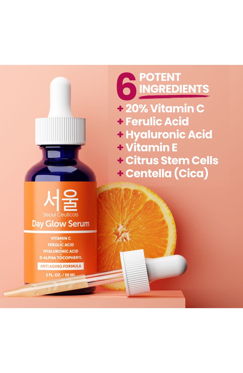 Seoul Ceuticals Korean Skincare Day Glow Vitamin C Serum K Beauty Skincare, Alternate, color, Clear