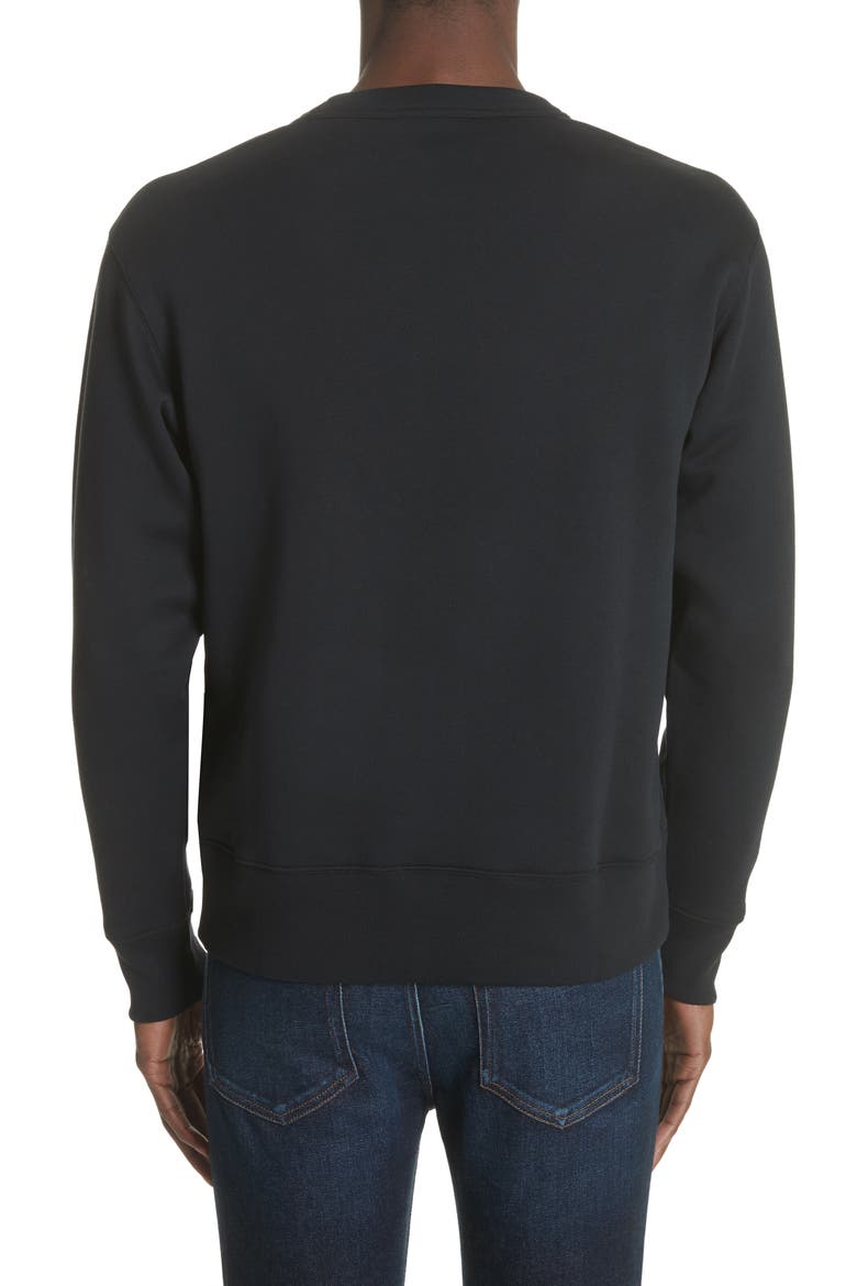 Fairview Face Crewneck Sweatshirt, Alternate, color, BLACK
