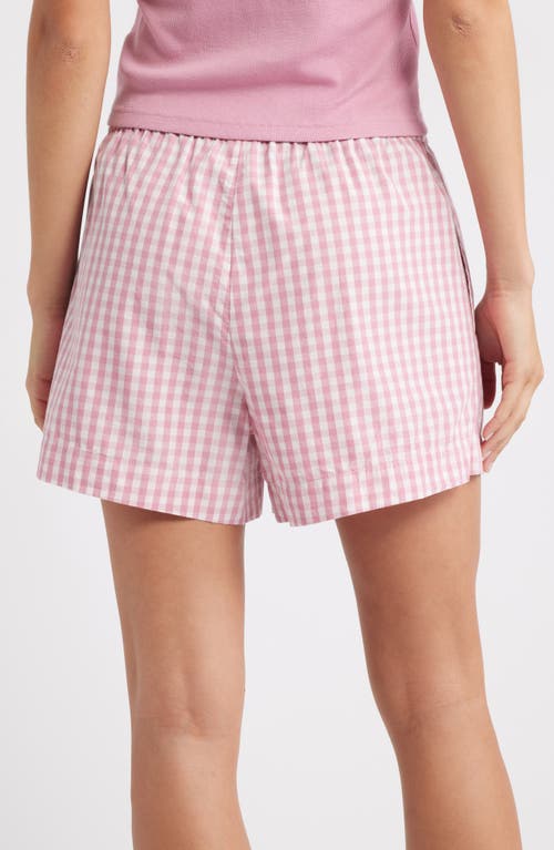 Open Edit Oversize Boyfriend Boxer Shorts In Pink