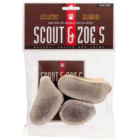 Elk Antler Canine Cookies, Dog Chews, Small Breed Light Chewers