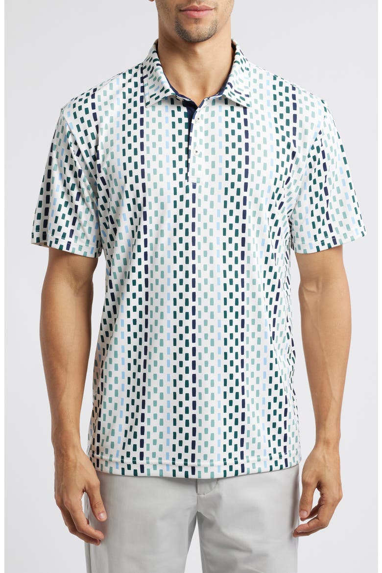 Yoyo Broken Stripe Golf Polo, Main, color, FOREST