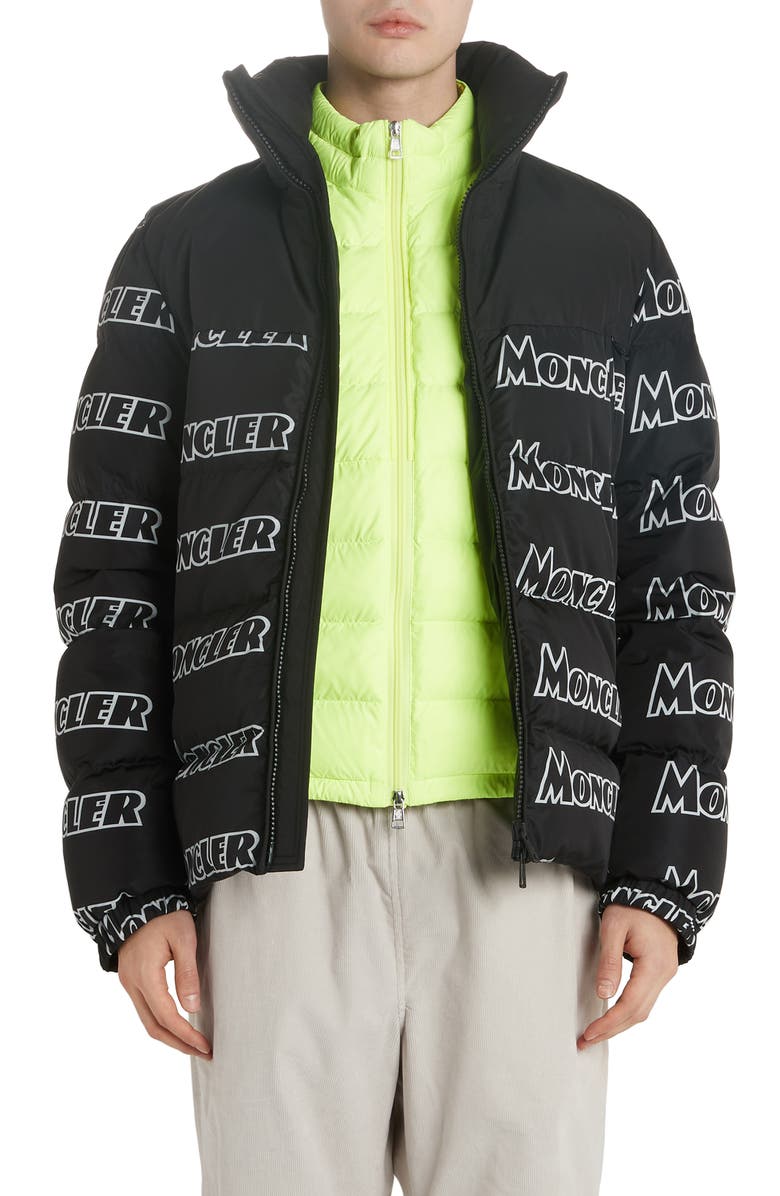 Moncler Faiveley Logo Down Puffer Jacket, Main, color,