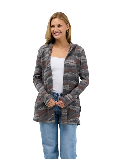 Essential Womens Hooded Open Front Cardigan Jacket