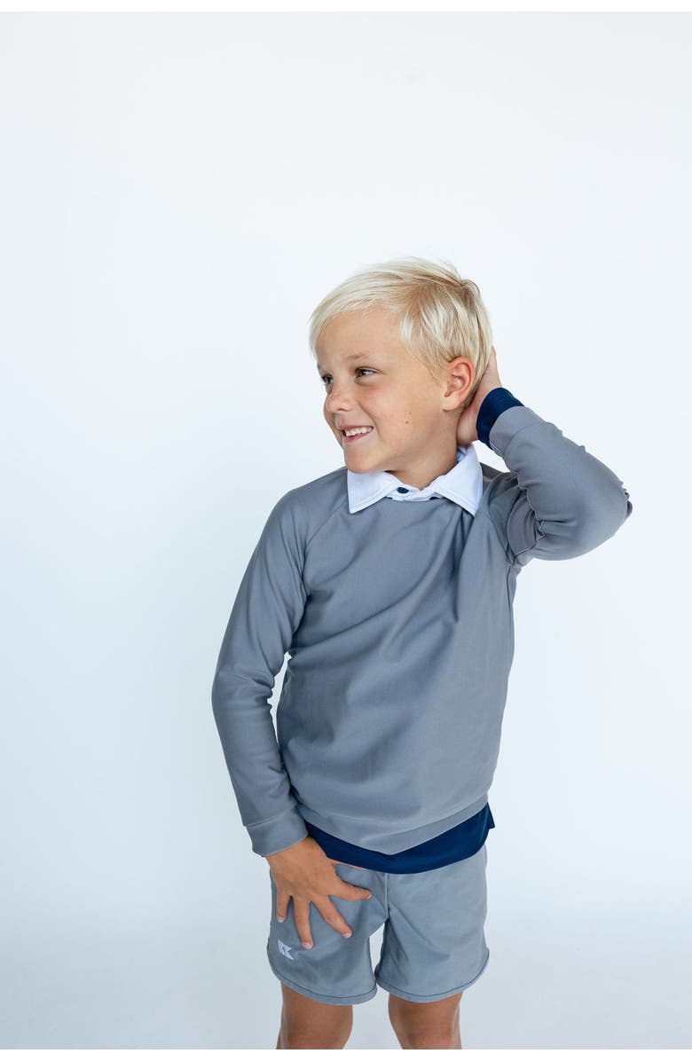 Courtside Kids Boys Pullover Sweatshirt, Alternate, color, Grey