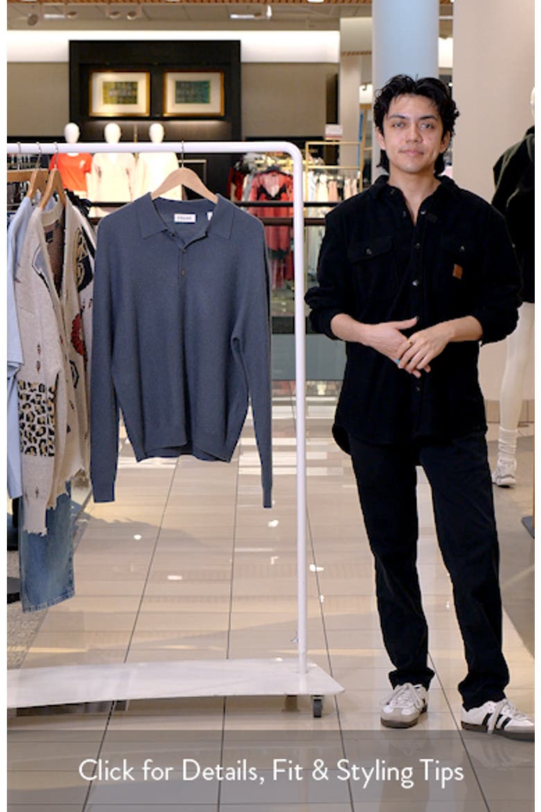 Long Sleeve Wool Polo Sweater video