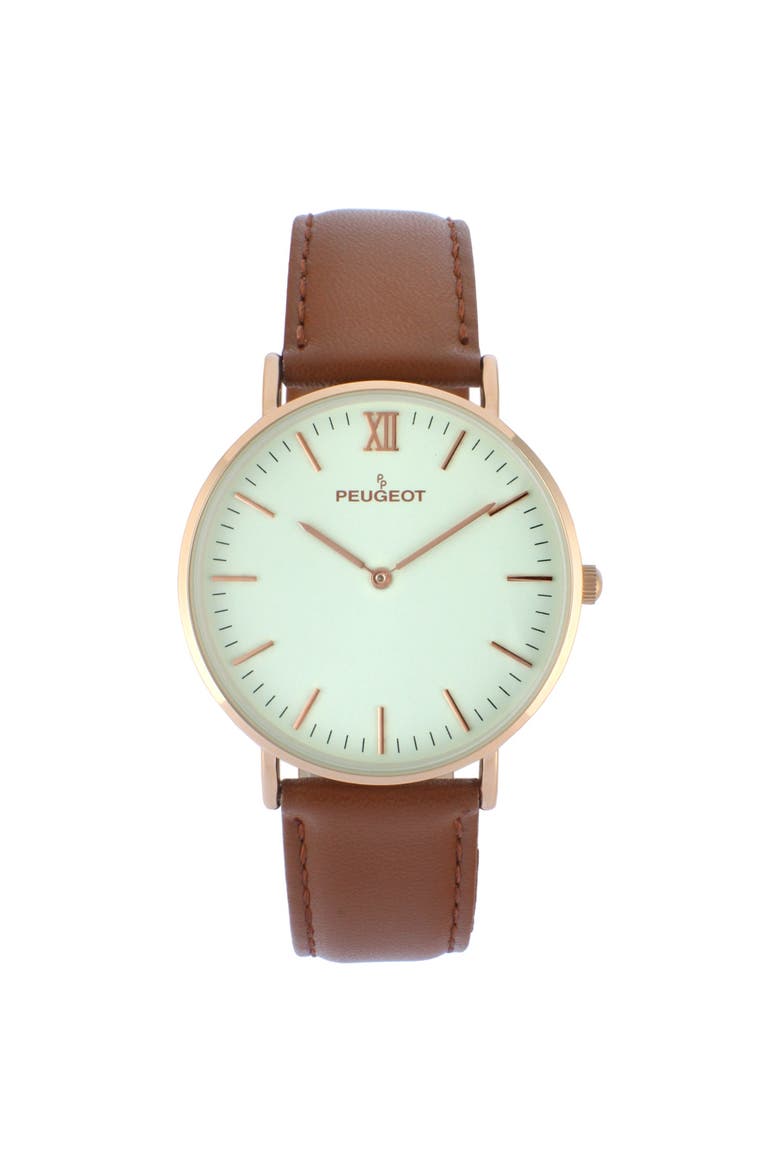 Vintage Ultra Slim Minimalist Dial Watch - 40MM, Main, color, Gold