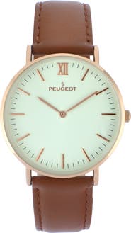 Peugeot Vintage Ultra Slim Minimalist Dial Watch - 40MM
