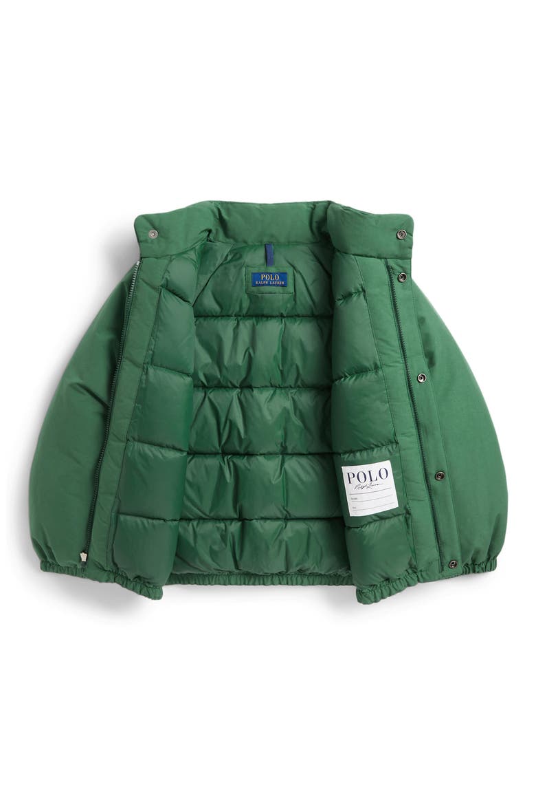 Kids' Down & Feather Fill Bomber Jacket, Alternate, color, VERANO GREEN