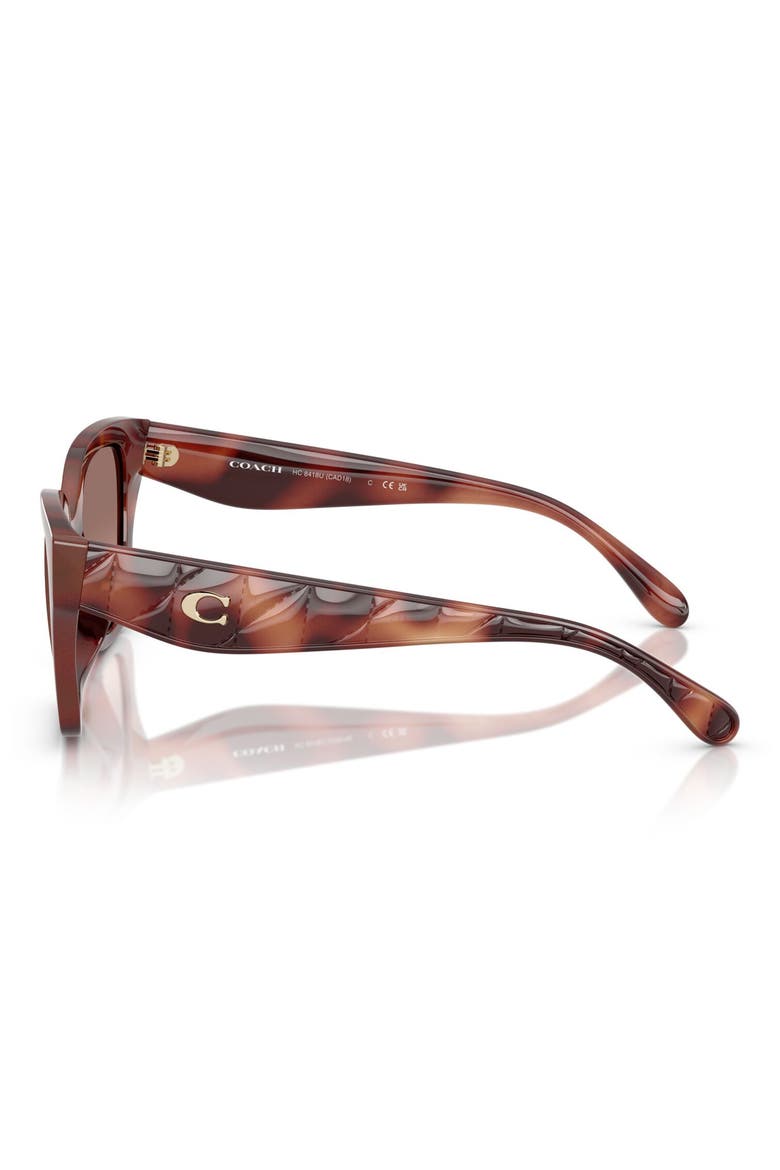 53mm Gradient Butterfly Sunglasses, Alternate, color, CARAMEL TORTOISE