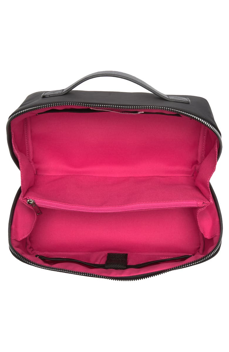 BCBG Fold Out Cosmetic Case, Alternate, color, Black