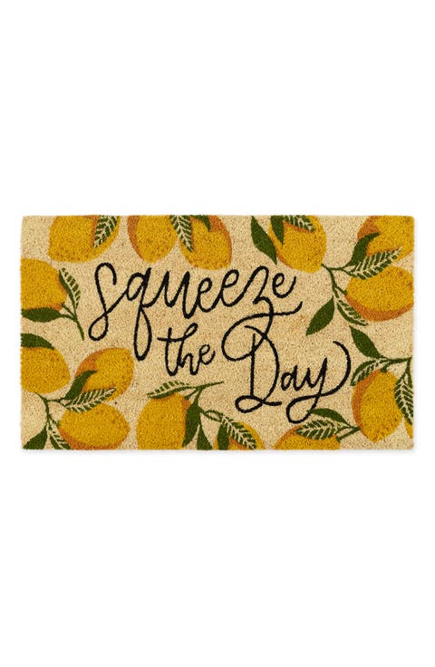 Squeeze The Day Coir Doormat