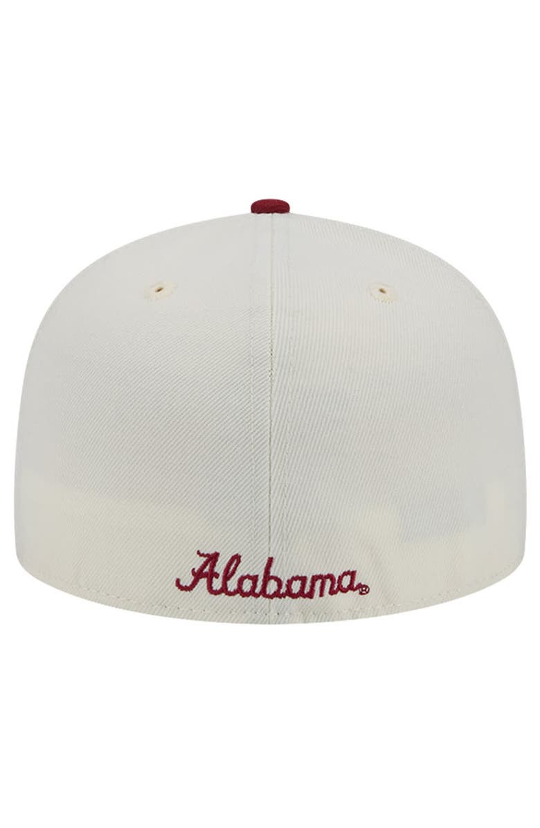 New Era Men's New Era Alabama Crimson Tide Chrome White Vintage 59FIFTY Fitted Hat, Alternate, color, 