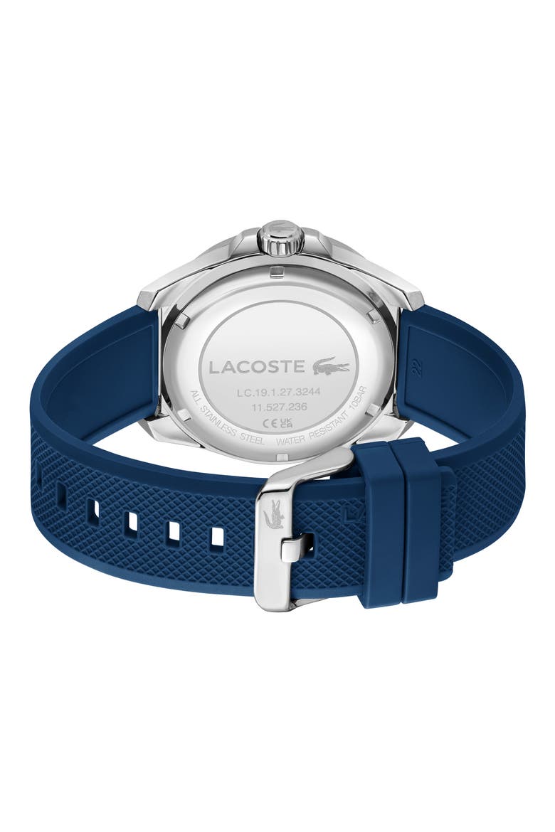 Capbreton Silicone Strap Watch, 43mm, Alternate, color, BLUE