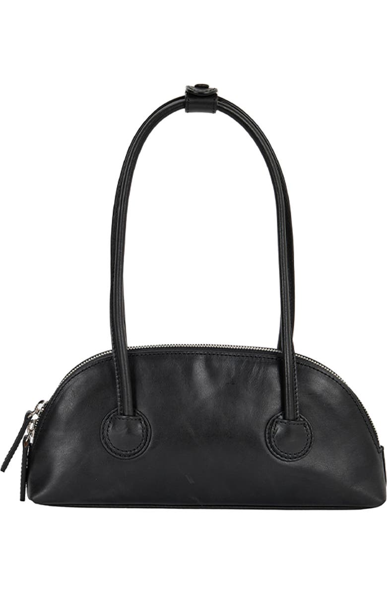 MARGESHERWOOD Bessette Leather Shoulder Bag, Alternate, color, Black Pull-Up