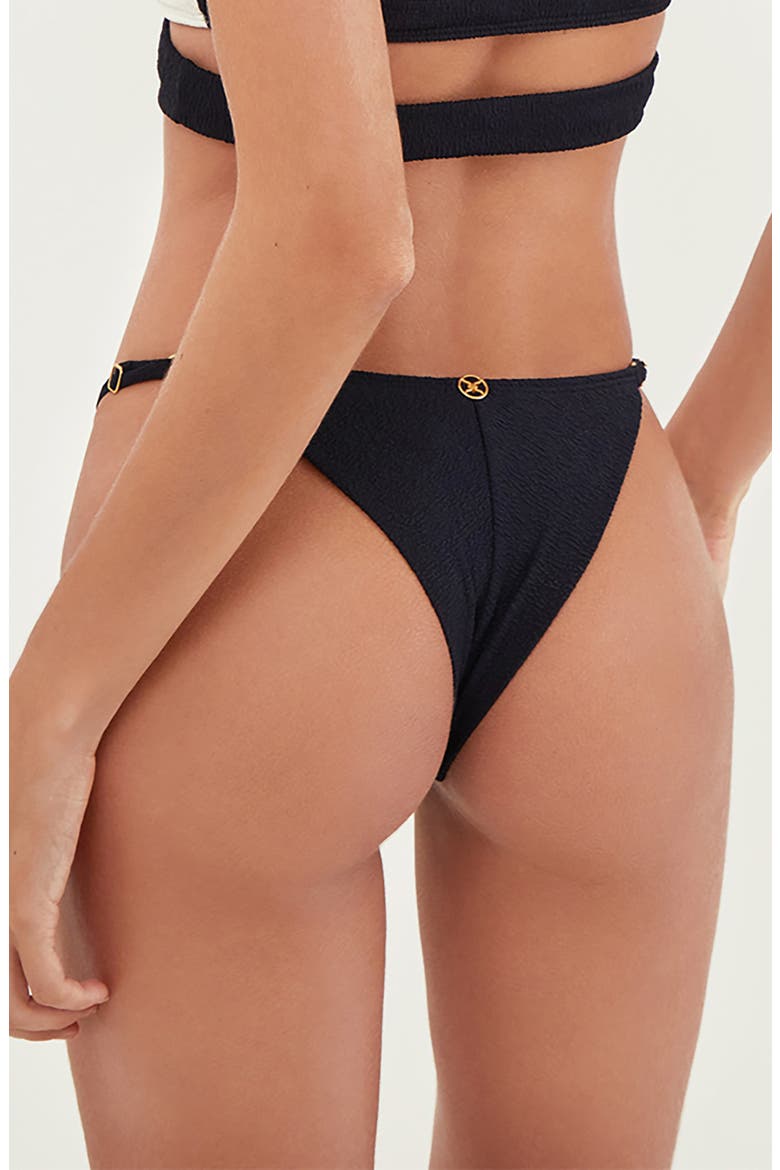Firenze Rafa Cheeky Bikini Bottoms, Alternate, color, BLACK