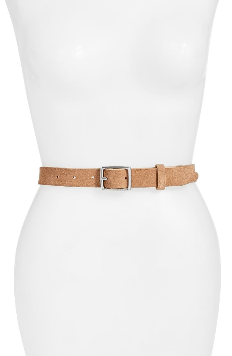 rag & bone Baby Boyfriend Belt, Main, color, Camel