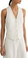 Reiss Alyx Linen Blend Tailored Vest