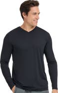 BloqUV Men's Performance V-Neck Long Sleeve Shirt
