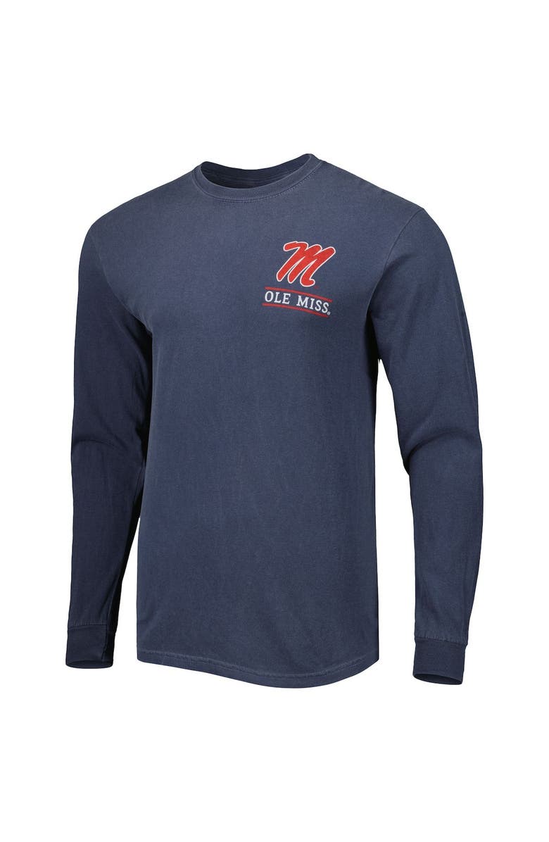IMAGE ONE Men's Navy Ole Miss Rebels Circle Campus Scene Long Sleeve T-Shirt, Alternate, color, Navy