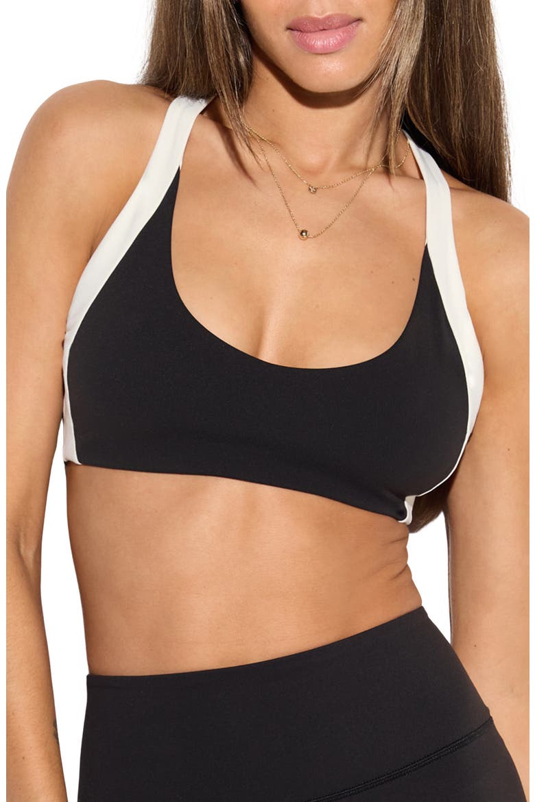 Reset Racerback Sports Bra, Main, color, BLACK