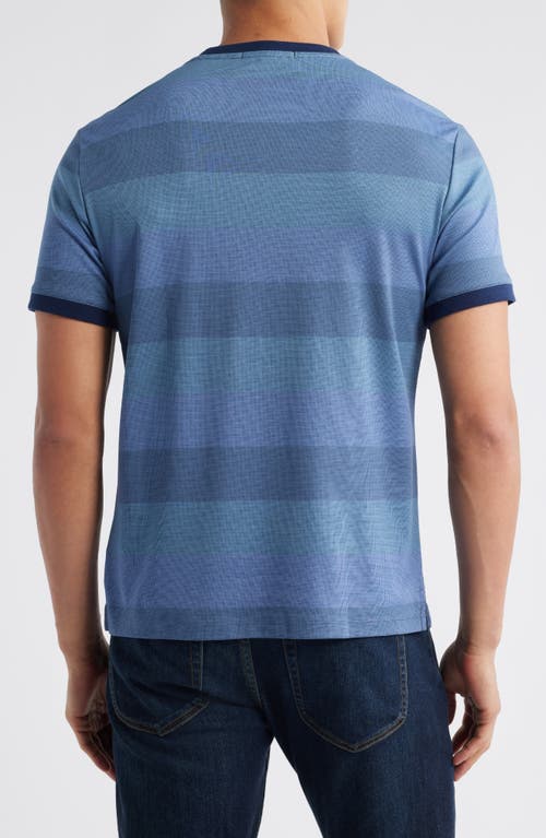 Robert Barakett Morning Lake Short Sleeve Crewneck T-shirt In Blue