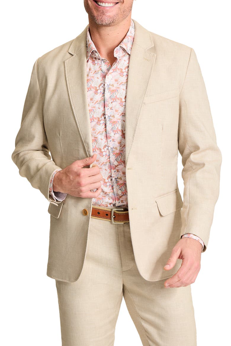 Latigo Beach Linen Blend Sport Coat, Main, color, STONE KHAKI