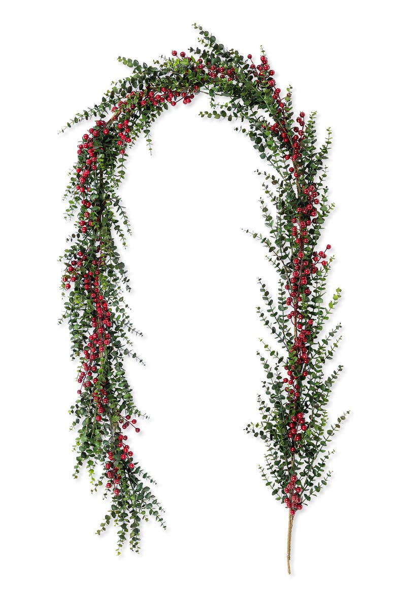9ft Christmas PE Dripping Garland Real Touch, Main, color, Red