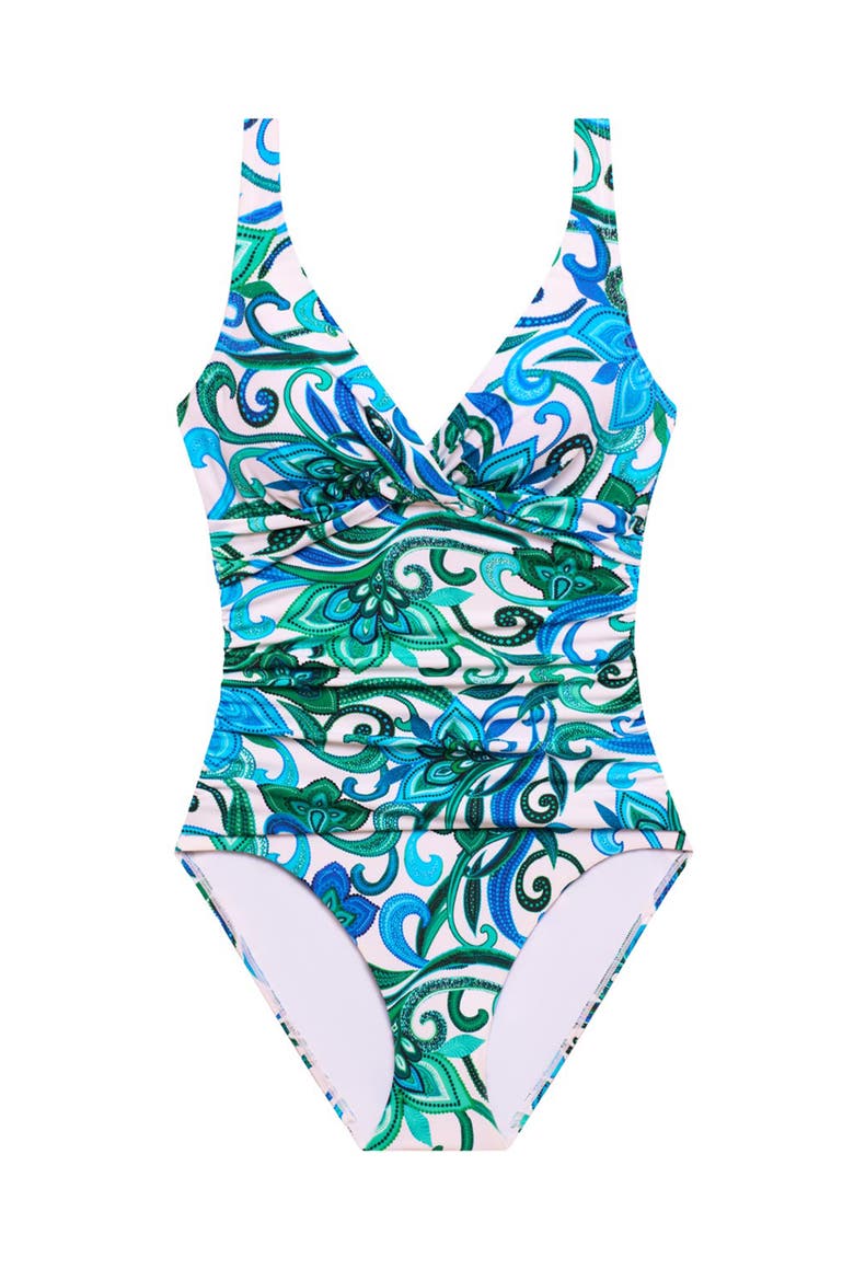Brynn Twist Underwire One-Piece Swimsuit, Alternate, color, Imperial Paisley
