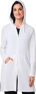 Coolibar Women's Cabana Long Zip-Up Hoodie, UPF 50+ Sun Protection