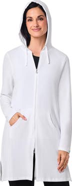 Coolibar Women's Cabana Long Zip-Up Hoodie, UPF 50+ Sun Protection