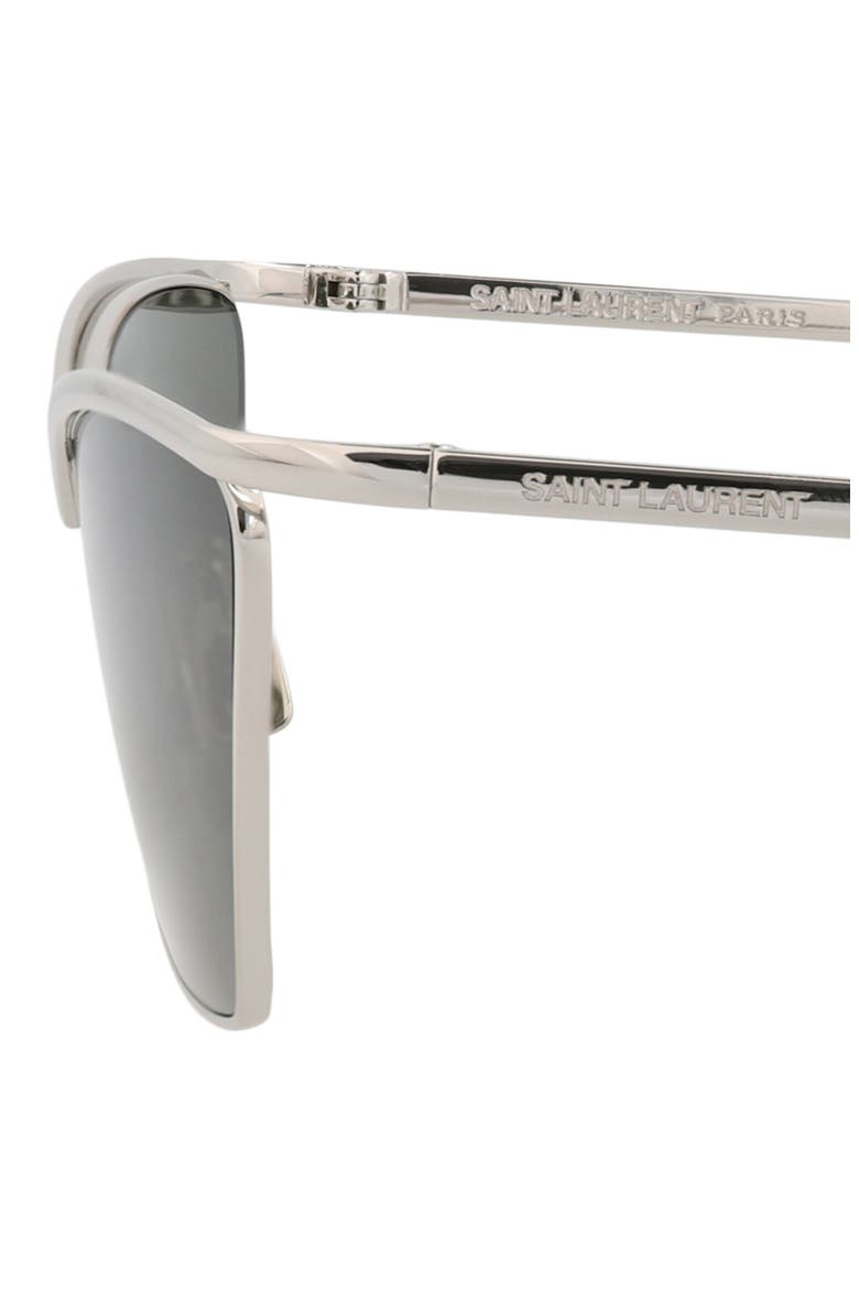 57mm Cat Eye Sunglasses, Alternate, color, SILVER SILVER GREY