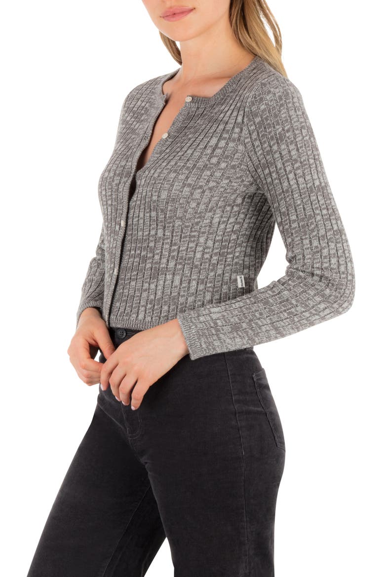 Day Trip Rib Cardigan, Alternate, color, CHARCOAL HEATHER