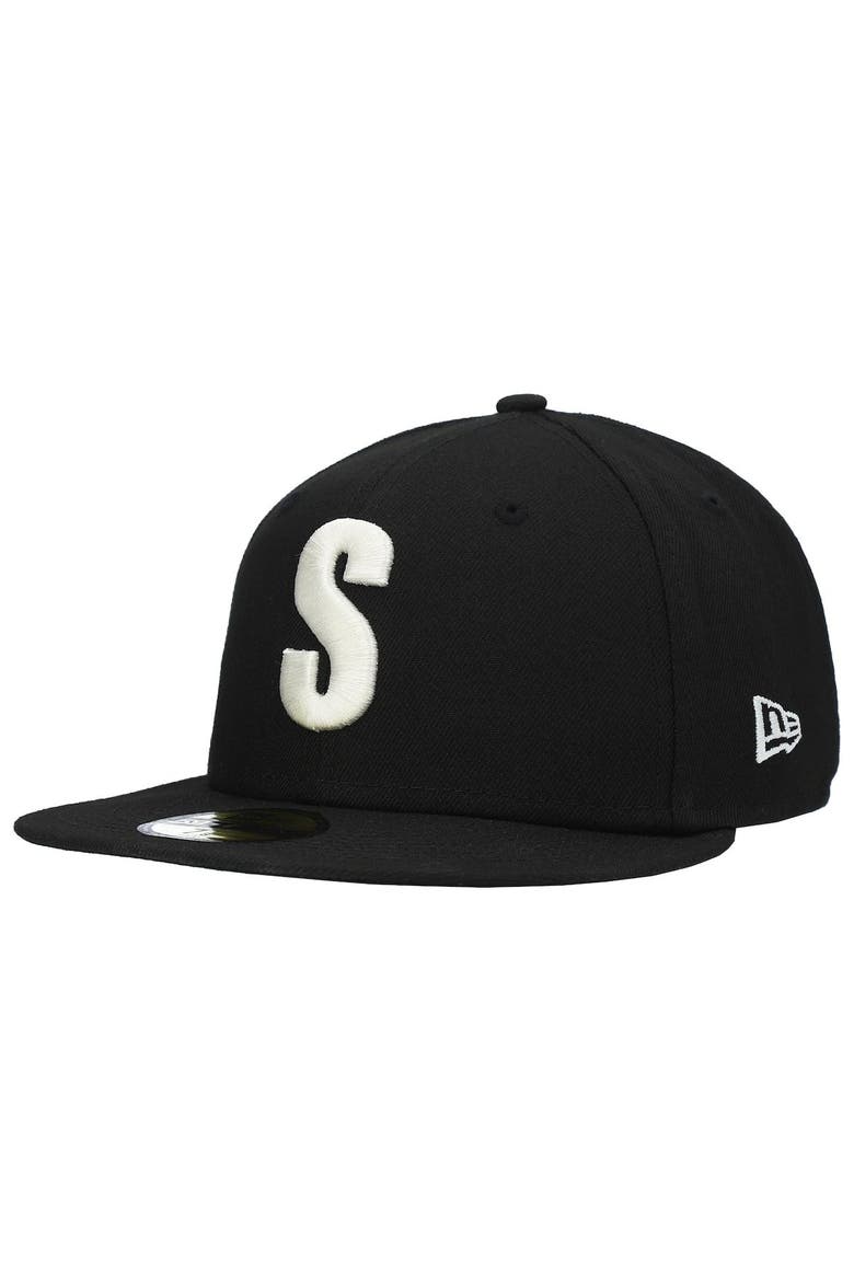 Men's New Era Black Seattle Mariners Cooperstown Collection Turn Back The Clock Steelheads 59FIFTY Fitted Hat, Main, color, BLACK