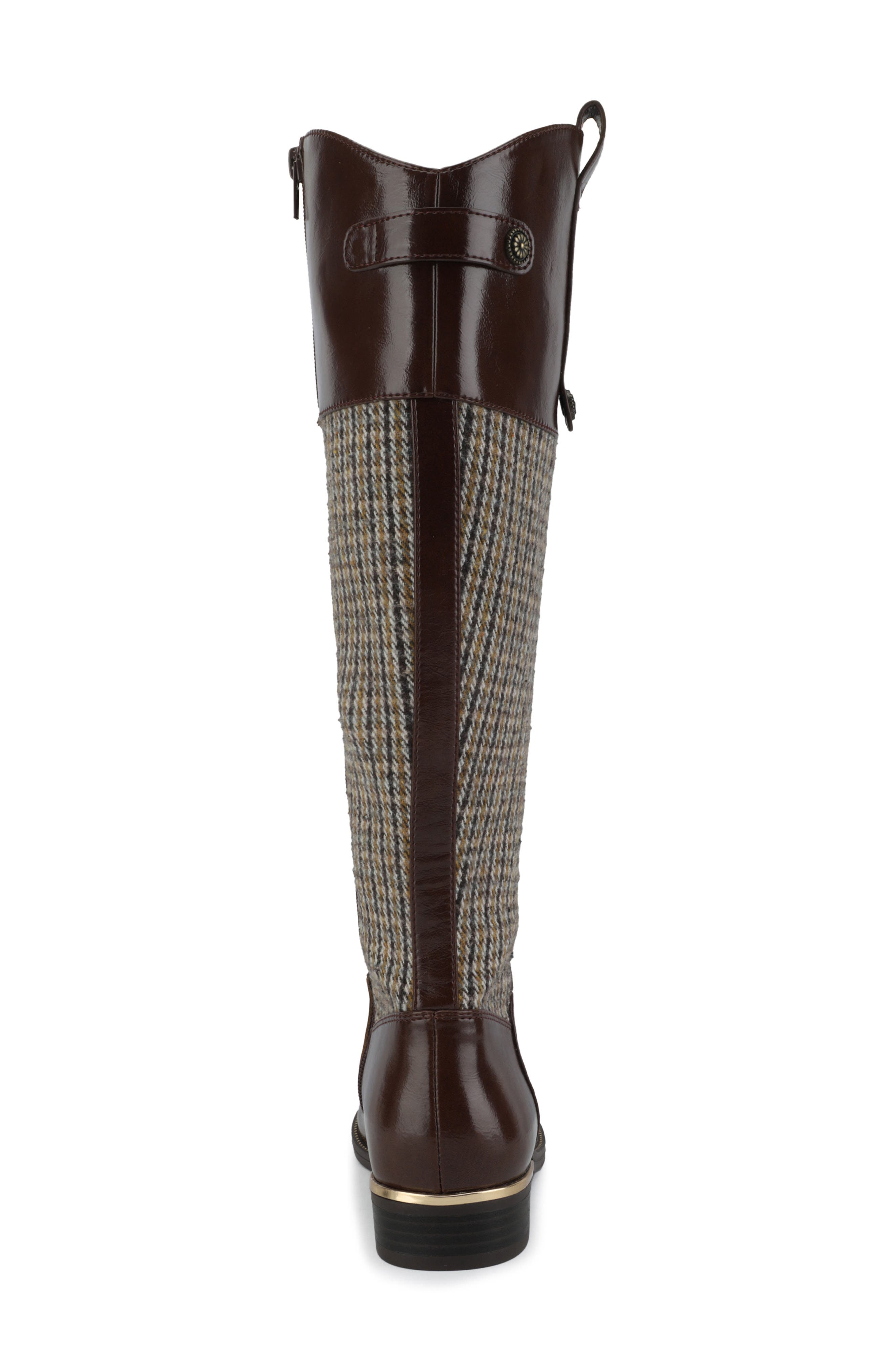 Fog Knee High Leather Riding Boot, Alternate, color, BROWN