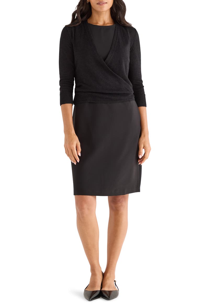 Sleeveless Stretch Little Black Dress, Main, color, BLACK ONYX