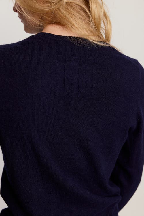 The Shirt By Rochelle Behrens The Cashmere Crew Sweater In Blue